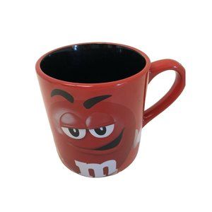 M & M Mug Cup 4 Inches Not Microwaveable Red 12 Ounce